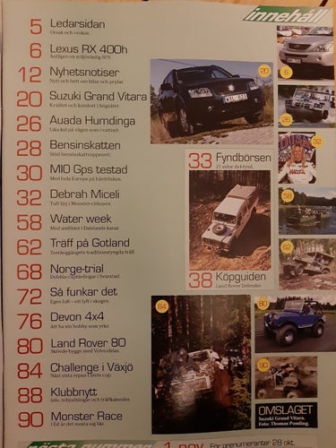 4 Wheel Drive 10 2005: Suzuki Grand Vitara, Lexus RX 400h, Land Rover Defender