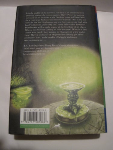 Harry Potter and the Half-Blood Prince , Rowling, Första Upplagan, med feltryck