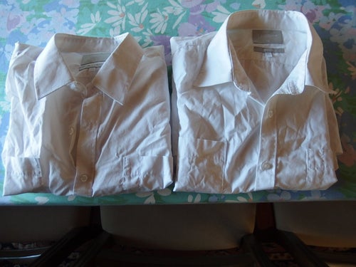 2 st vita kortärmade skjortor, T BERNHARDTZ, storlek 3XL 47/48