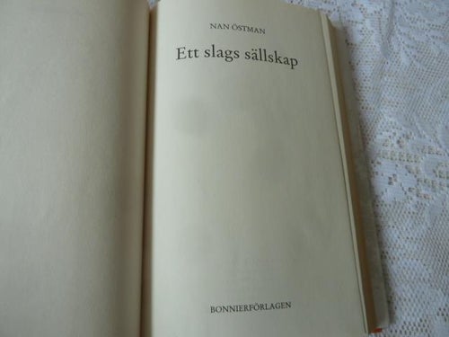 ETT SLAGS SÄLLSKAP, N. ÖSTMAN, 2000,  BÖCKER