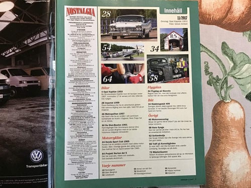 NOSTALGIA NR 11 2017 HONDA SPORT CUB,GYNGES BILSAMLING,GOTLAND OLJA,OPEL KAPITÄN