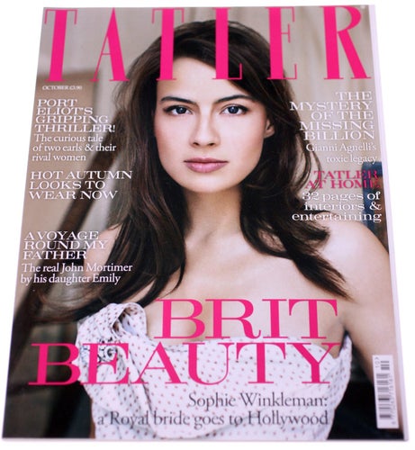 Tatler magazine-Sophie Winkleman front cover-British edition-Windsor Knot Issue