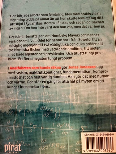 Analfabeten som kunde räkna av Jonas Jonasson