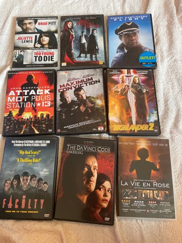 9 DVD-filmer: Too Young To Die, Red Riding Hood, Flight, Attack Mot Polisstation