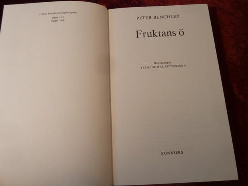 FRUKTANS Ö, P. BENCHLEY, 1980,  BÖCKER