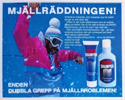 ENDEN SHAMPOO, REKLAM TIDNINGSANNONS 1989