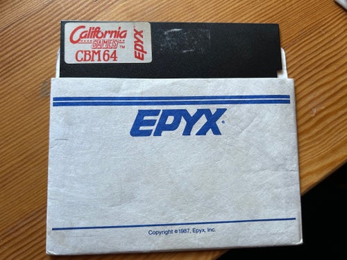 California Games CBM 64 Epyx diskett