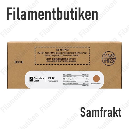 Bambu Lab PETG Translucent Filament Brun/Brown