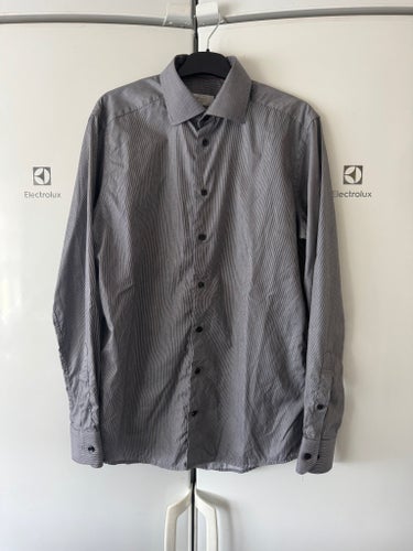 Eton Grå Slim Skjorta Storlek 40 (M)