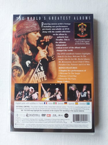 Guns N' Roses Appetite for Destruction DVD - Svensk text - Dokumentär