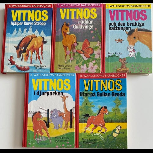 5 st om russet Vitnos äventyr när han är föl. Av Marie Louise Rudolfsson