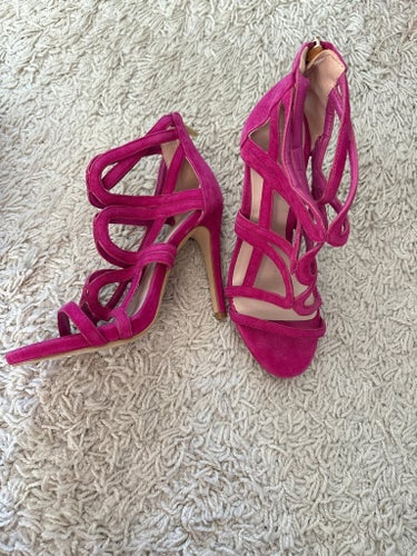 Aldo Sandaletter, ceriserosa mocka 38