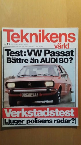 Teknikens Värld nr 11 1974: BMW R90 S, VW Passat, Audi 80, Colin Chapman