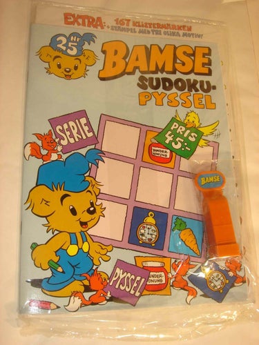BAMSE PYSSEL 25 (svensk) NY OLÄST I ORIGINALPLASTEN SUDOKU