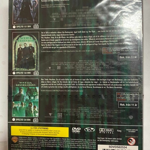 DVD The Matrix Collection 3 Disc Box Set INPLASTAD