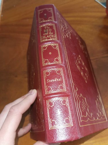 Red and black easton press leather stendhal