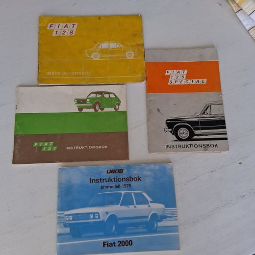 Fiat 125 Special Instruktionsbok m flera