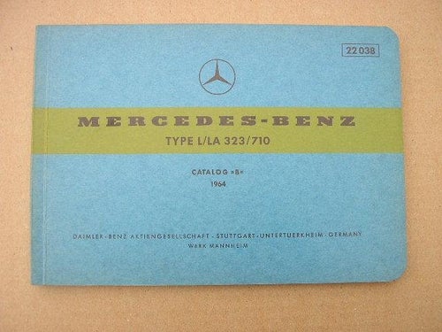 Reservdelskatalog MERCEDES - BENZ Lastbil Type L/LA 323/710