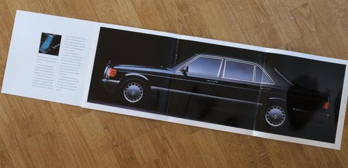 Mercedes S-klassen BROSCHYR 300SE, 420SE, 560SEL,560SEC, 300,420, 560, se se sec