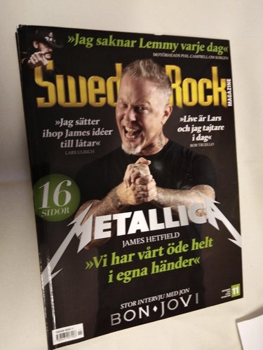 Sweden rock magazine 2016 nr 11 Metallica Phil Campbell Bon Jovi Pretty Maids