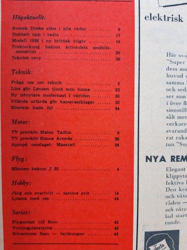 Teknikens Värld nr 22 1955: Maico Taifun, Simca Aronde