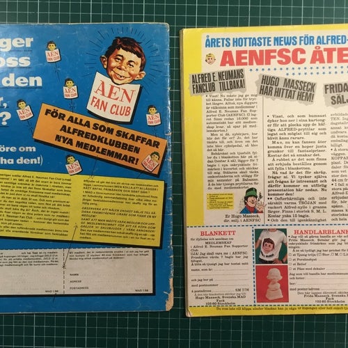 MAD sex tidningar från 1966, 1976, 1981-85