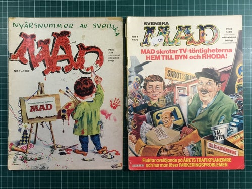 MAD sex tidningar från 1966, 1976, 1981-85