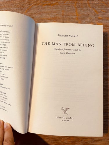 Book – Henning Mankell – The Man from Beijing