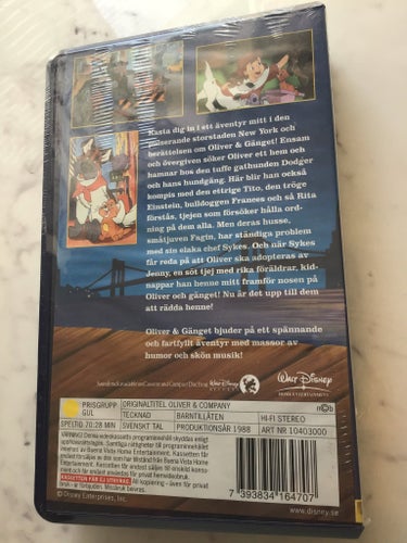 Oliver & Gänget VHS Ny och Inplastad sen 1988