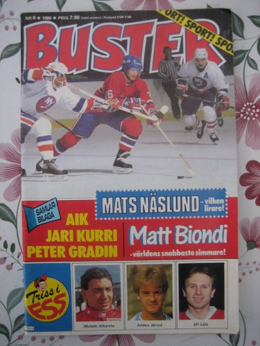 Buster Nr:6-1986 + Samlarbilaga (Jari Kurri,Peter Gradin,AIK)