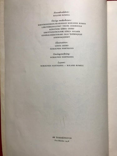 MIN BOK Del 1 För barn från 5 år Roland Rommel 1958