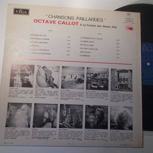 OCTAVE CALLOT - Chansons Paillardes (1965), LP Vega Frankrike 60/70-tal
