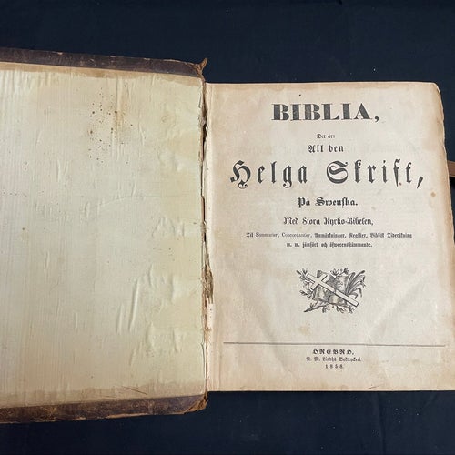 Biblia, Det är: All den Heliga Skrift, På Swenska. Med Stora Kyrko-Bibelen, 1858