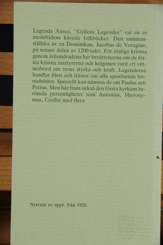 Legenda Aurea, "Gyllene Legender" av Jacobus de Voragine, Nyttryck av uppl.