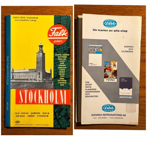 Äldre karta över Stockholm, Falk-Verlag