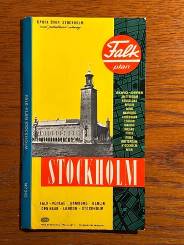 Äldre karta över Stockholm, Falk-Verlag