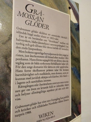 Gråmossan glöder - Thor Vilhjálmsson. bok, inbunden Very Fine