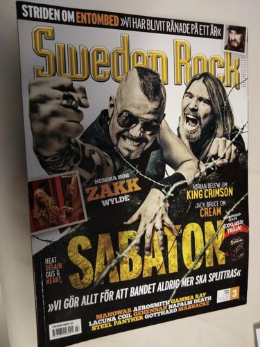 Sweden rock magazine 2014 nr 3 Sabaton Heat Gamma Ray Manowar Monolord Delain