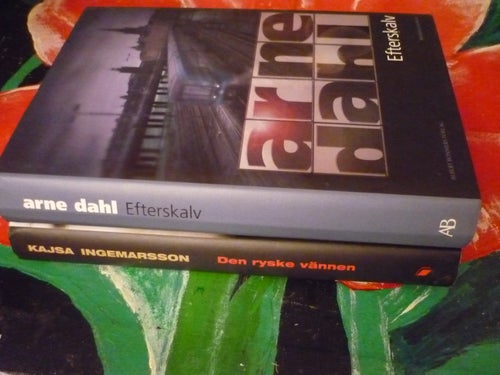 BOK, 2 STYCKEN BÖCKER, KAJSA INGEMARSSON: DEN RYSKE VÄNNEN, ARNE DAHL: EFTERSKAL