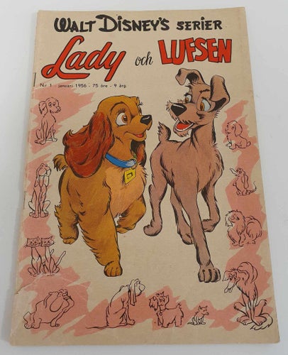 Walt Disneys serier nr 1 1956 / Lady och Lufsen / VG-