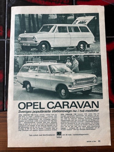 Opel Rekord Caravan 1964 annons