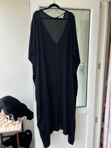 Kappahl svart kaftan, storlek ONE SIZE
