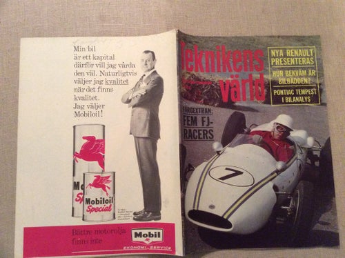 Teknikens värld nr 12 1962 Pontiac Tempest,Laser,Renault R 8,trehjulig bil