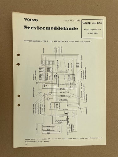 VOLVO Servicemeddelande Buss B510 VDA Kopplingsscheman