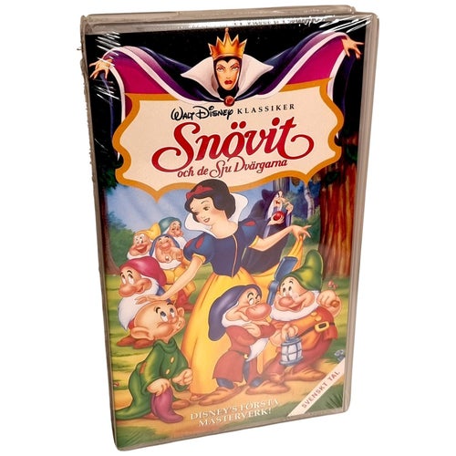 Walt Disney Klassiker - Snövit och de Sju Dvärgarna - VHS Band - Oöppnad