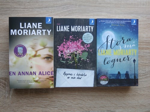 Liane Moriarty Böcker: En Annan Alice, Öppnas i händelse av min död, Stora små