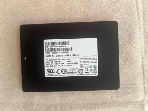 Samsung SM863 240GB Enterprise SSD | 99% Health | 654GB Written | PL Protection