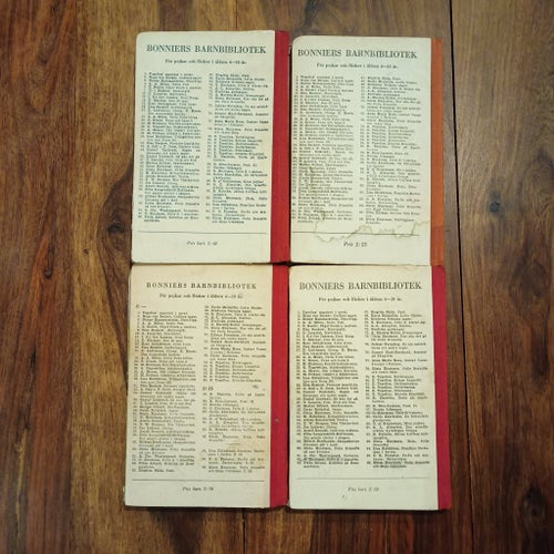 4x BONNIERS BARNBIBLIOTEK – Nalle Puh + Pelle Svanslös m.fl 40-tal