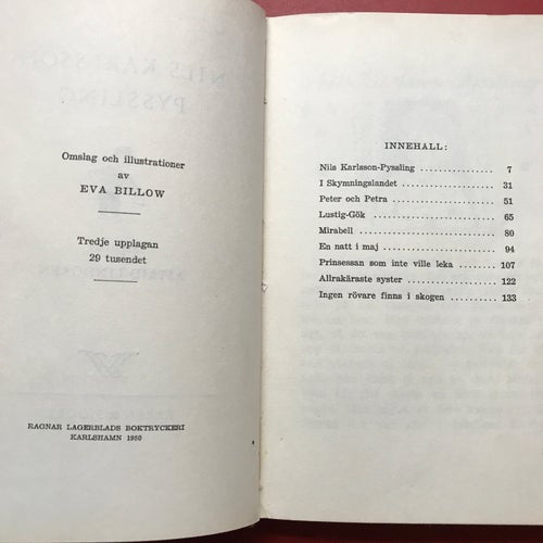 NILS KARLSSON-PYSSLING Astrid Lindgren 1950