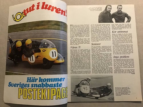 MC SPORT NR 2 1972 SIDOVAGNCROSS,GARY NIXON,TRAIL MONTESA,BULTACO,OSSA,HONDA CB
